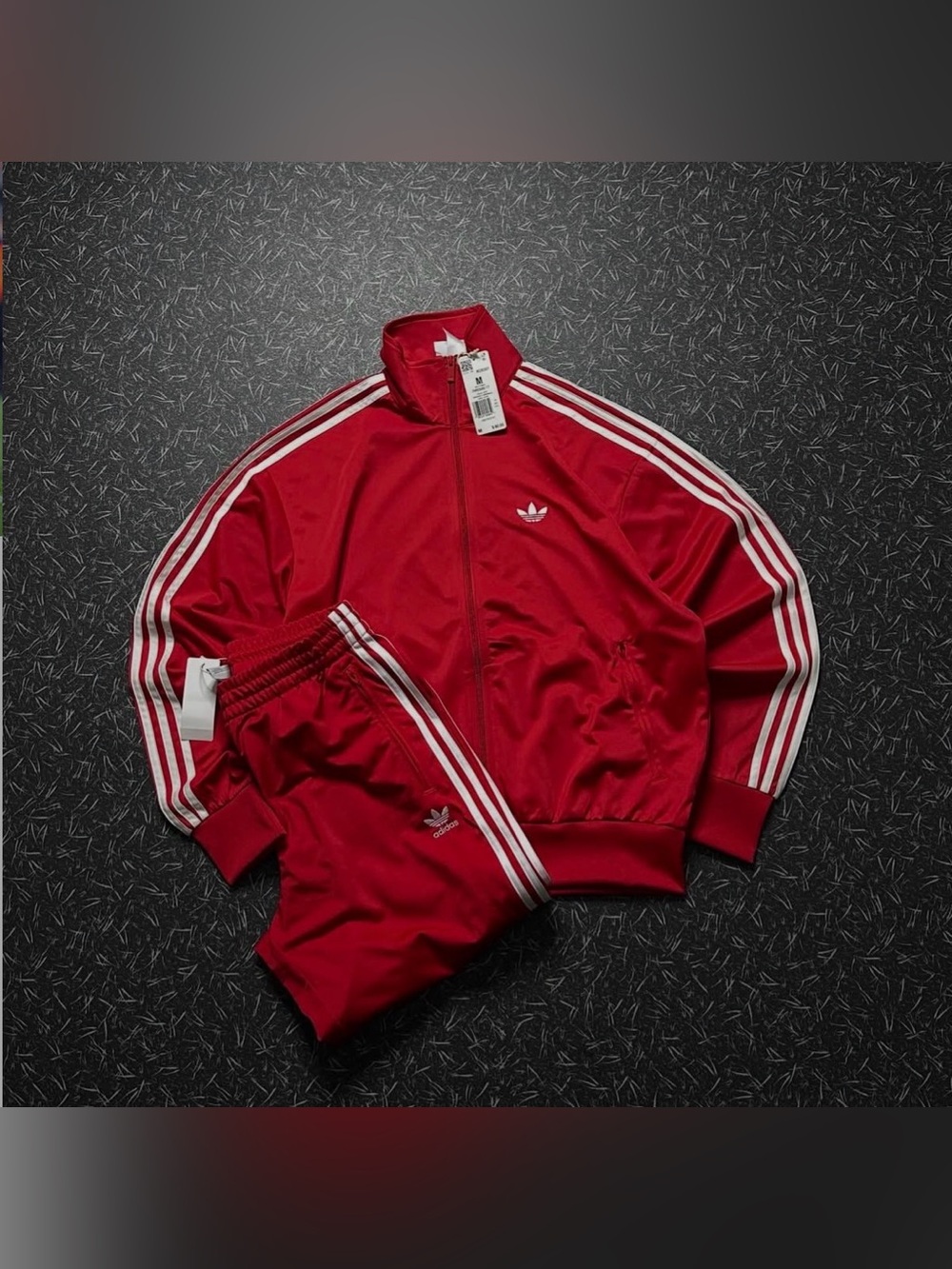 adidas Originals [S] Men’s Firebird Tracksuit (Jacket+Pants) Red IJ7060/KD8319 - Picture 3 of 12